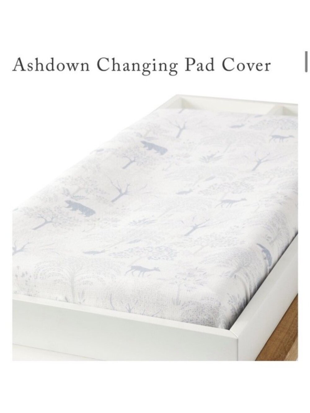 NWOT Serena & Lily Ashdown Nursery Changing Pad Cover-Blue/White